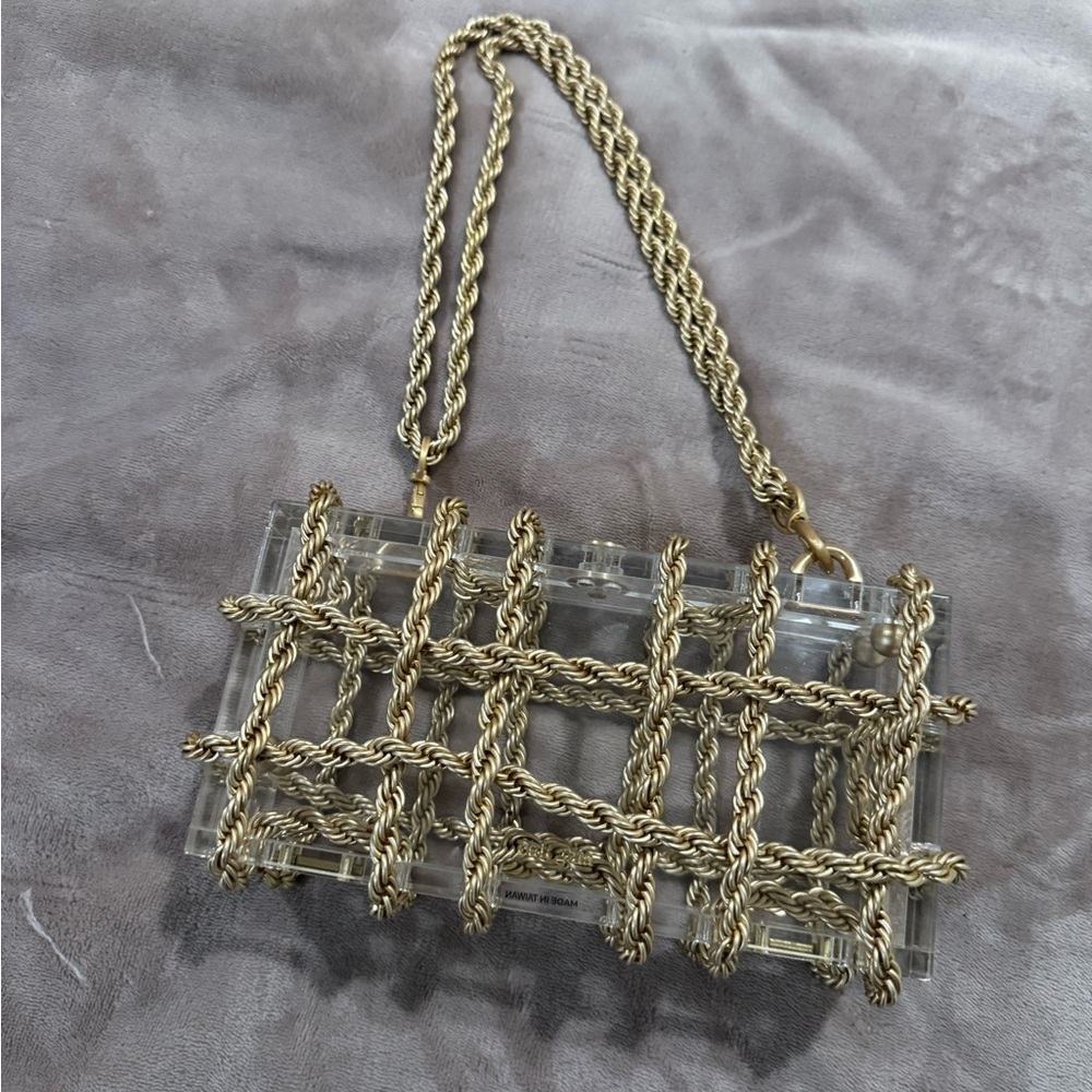 Cult Gaia Bess Bag in Brushed Brass